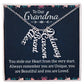 Gifts for Grandma from Grandkids Vertical Name Necklace Personalized