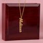 Gifts for Grandma from Grandkids Vertical Name Necklace Personalized