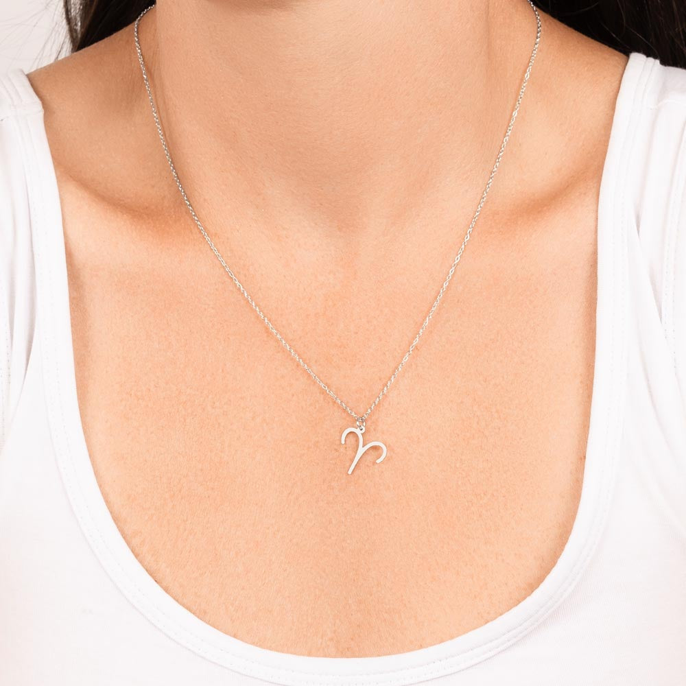 Gift to Daughter from Mom Zodiac Necklace Gifts, Stainless Steel or Gold Finish