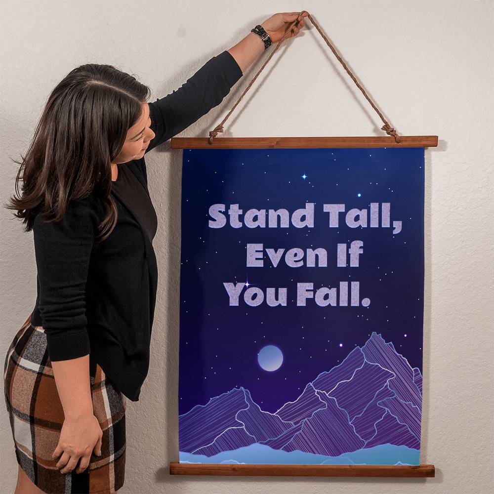 Wood Framed Wall Tapestry - Stand Tall
