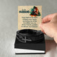 Gift to Husband from Wife Leather Cross Bracelet Gift