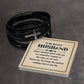 Leather Cross Bracelet for Husband from Wife Gift for Husband