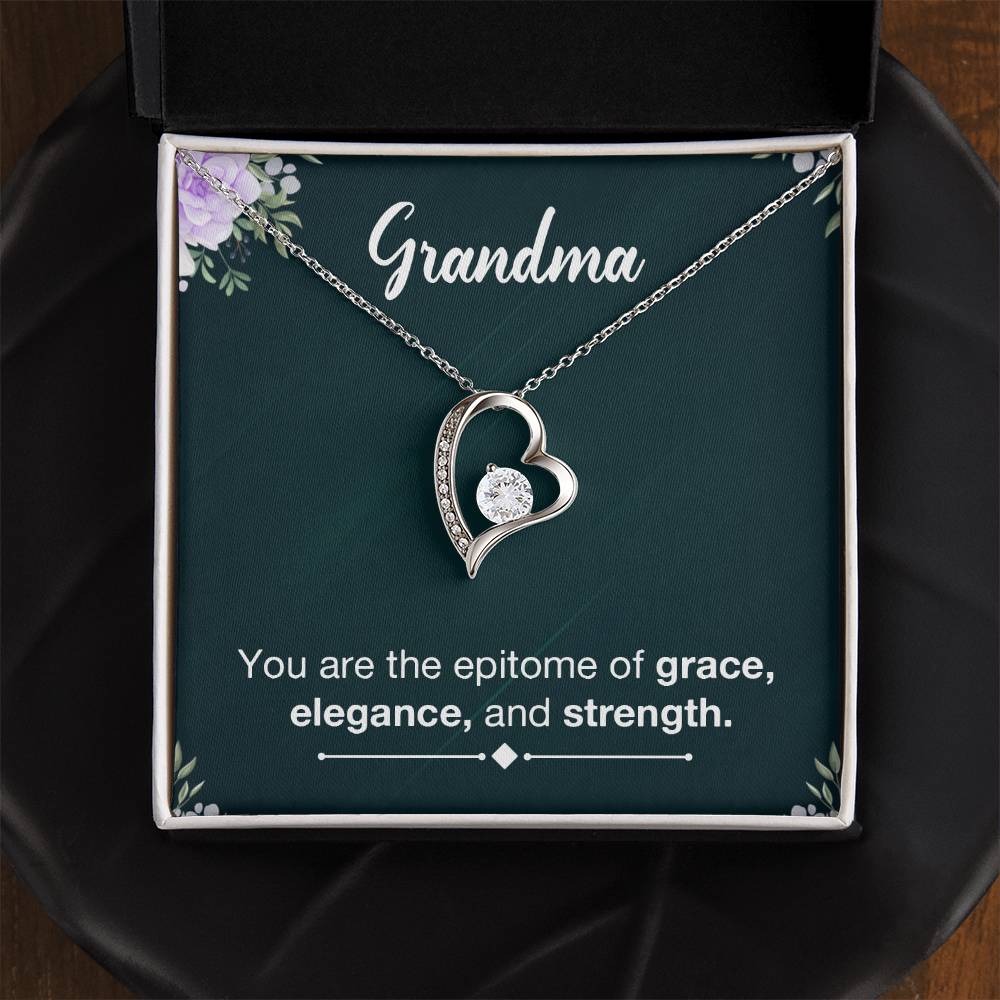 Gifts for Grandma Heart Necklace, Gifts from Grandkids
