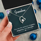 Gifts for Grandma Heart Necklace, Gifts from Grandkids
