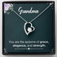 Gifts for Grandma Heart Necklace, Gifts from Grandkids