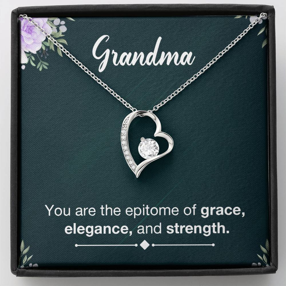 Gifts for Grandma Heart Necklace, Gifts from Grandkids