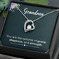 Gifts for Grandma Heart Necklace, Gifts from Grandkids