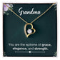 Gifts for Grandma Heart Necklace, Gifts from Grandkids