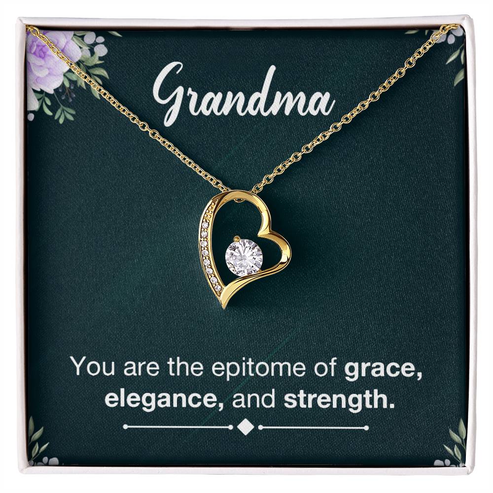 Gifts for Grandma Heart Necklace, Gifts from Grandkids