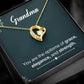 Gifts for Grandma Heart Necklace, Gifts from Grandkids