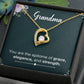 Gifts for Grandma Heart Necklace, Gifts from Grandkids