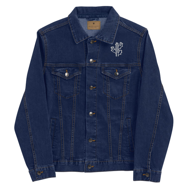 Unisex Denim Jacket Desert Theme Cacti, Black Denim Jacket or Classic Denim Jean Jacket