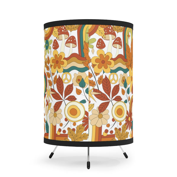 Groovy Retro Tripod Lamp with High-Res Printed Shade, US/CA plug