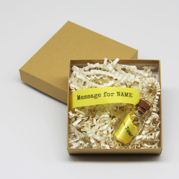 Personalized Message in a Bottle Gift Custom Text Gifts for Birthday, Gifts for Him or Her