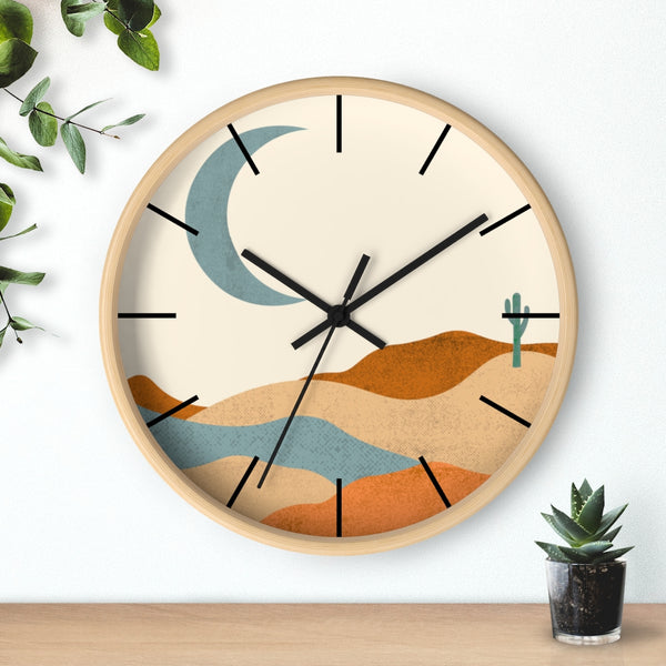 Wall Clock, Clocks, Desert, Organic Theme, Wooden Clock, Time, Wall Decor, Midwest, Wood, Plexiglass, Decor, Home Decor, Gifts - Dakoda Goods & Co.