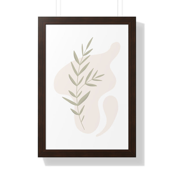 Modern Plant B Framed Vertical Poster