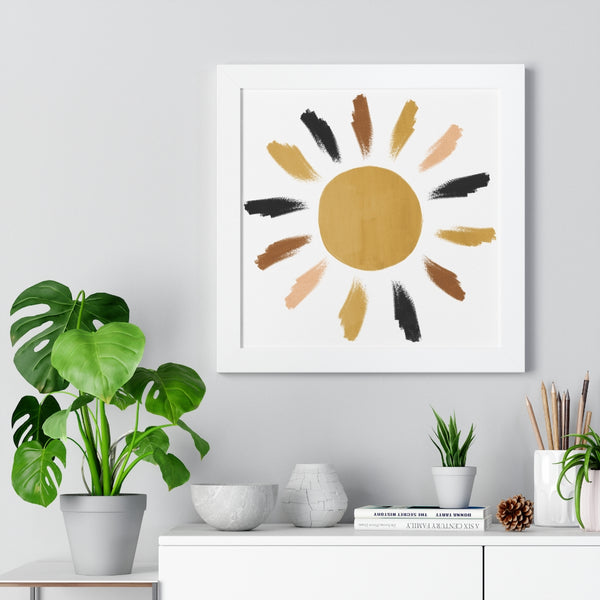 Modern Sunshine Framed Vertical Poster