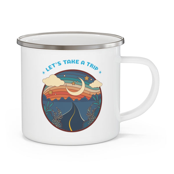 Camping Mug Gifts Travel Take a Trip Adventure Graphic Enamel Camping Mug Coffee Mug Tea Mug - Dakoda Goods & Co.