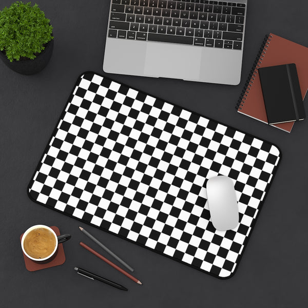 Desk Mat Checkered Black White Plaid Mat for Desk Large Mouse Pad Desk Accessories Large Desk Mat Pad, 3 Sizes
