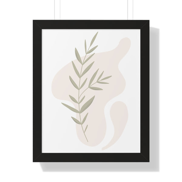 Modern Plant B Framed Vertical Poster