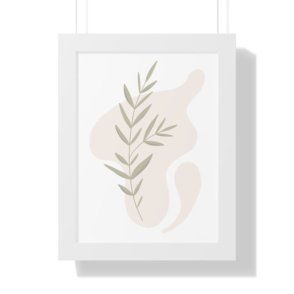 Modern Plant B Framed Vertical Poster