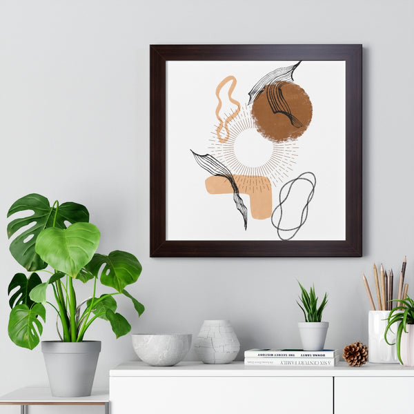 Modern Abstract Framed Vertical Poster