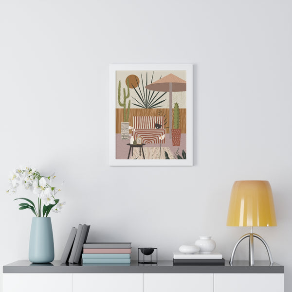 Modern Art Sketch Framed Vertical Poster