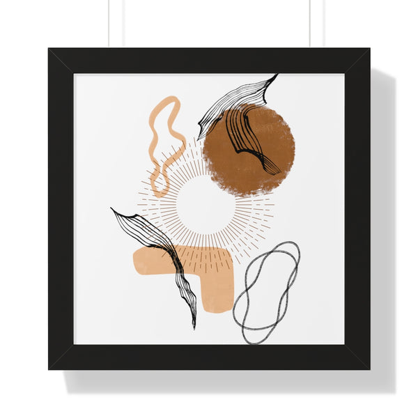 Modern Abstract Framed Vertical Poster