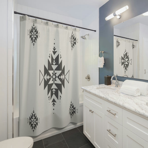 Shower Curtain Sand Dune Print Southwestern Aztec Lightweight Shower Curtain, Polyester - Dakoda Goods & Co.