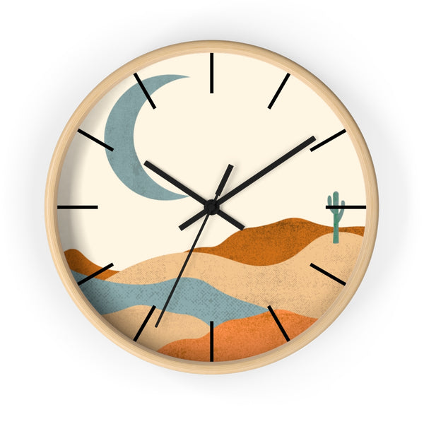 Wall Clock, Clocks, Desert, Organic Theme, Wooden Clock, Time, Wall Decor, Midwest, Wood, Plexiglass, Decor, Home Decor, Gifts - Dakoda Goods & Co.