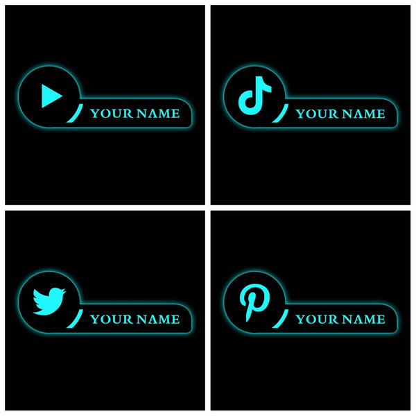 Personalize Username Platform Neon Sign Wall Lamp