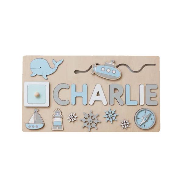 Custom Name Personalized Montessori Wooden Board