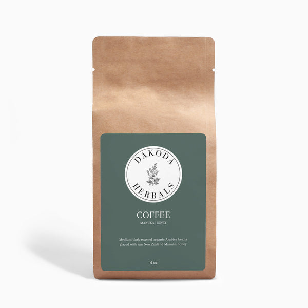 Café con miel de Manuka, 4 oz, granos tostados enteros con miel de Manuka