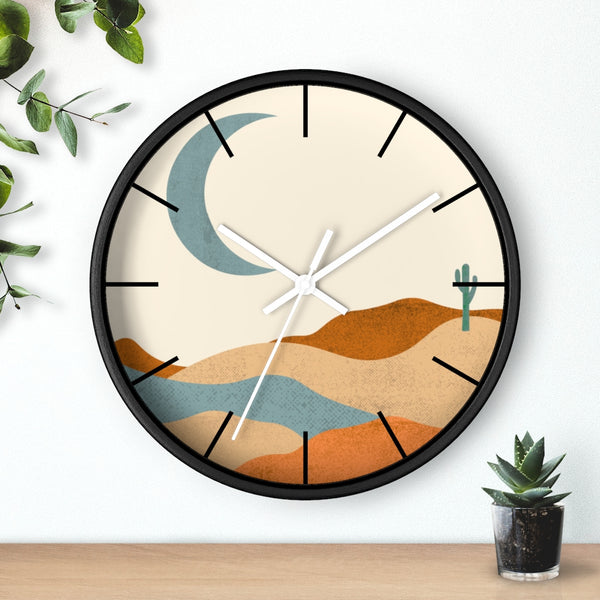 Wall Clock, Clocks, Desert, Organic Theme, Wooden Clock, Time, Wall Decor, Midwest, Wood, Plexiglass, Decor, Home Decor, Gifts - Dakoda Goods & Co.