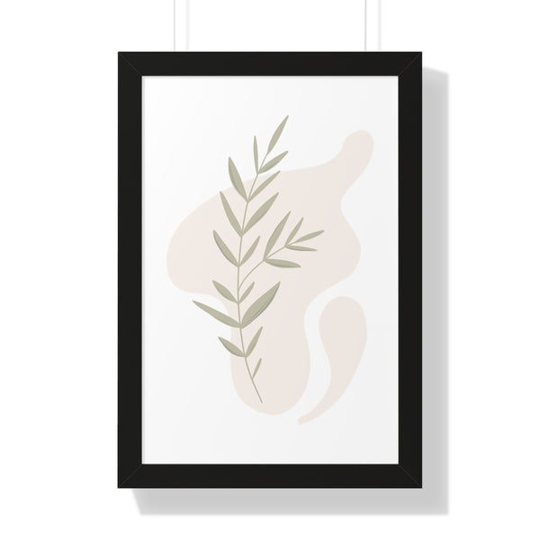 Modern Plant B Framed Vertical Poster