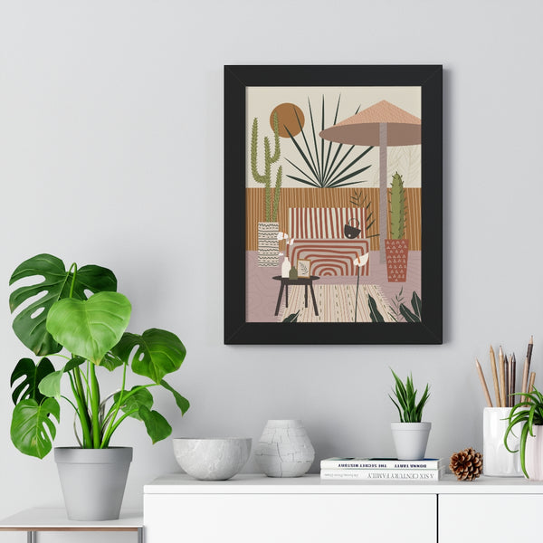 Modern Art Sketch Framed Vertical Poster