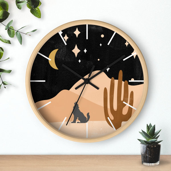 Wolf Mountain Night Wall Clock - Dakoda Goods & Co.