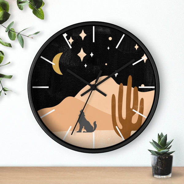 Wolf Mountain Night Wall Clock - Dakoda Goods & Co.