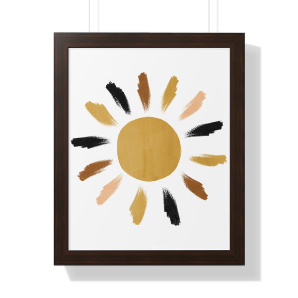 Modern Sunshine Framed Vertical Poster