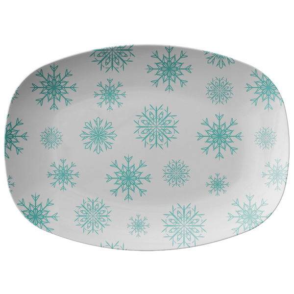 Holiday Snowflake Plastic Serving Platter