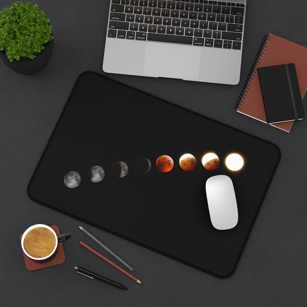 Desk Mat, Office Accessories, Moon Phases, Celestial, Office Decor, Computer Accessories - Dakoda Goods & Co.