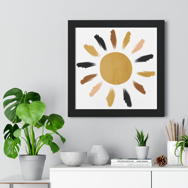 Modern Sunshine Framed Vertical Poster