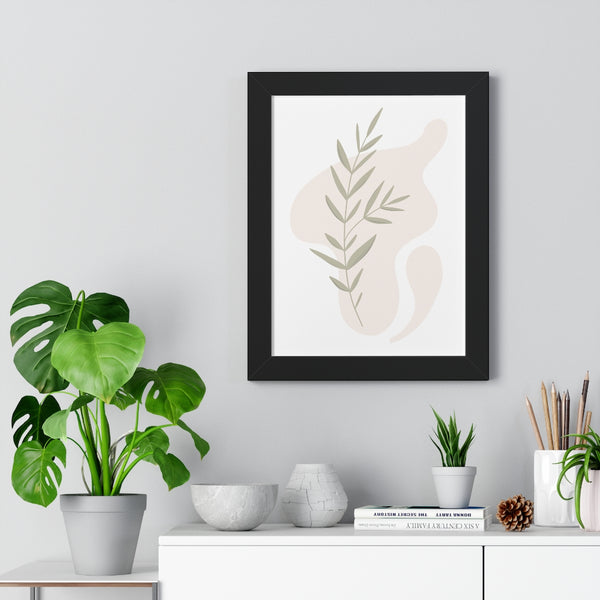 Modern Plant B Framed Vertical Poster
