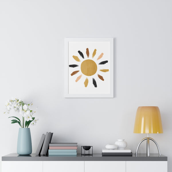 Modern Sunshine Framed Vertical Poster