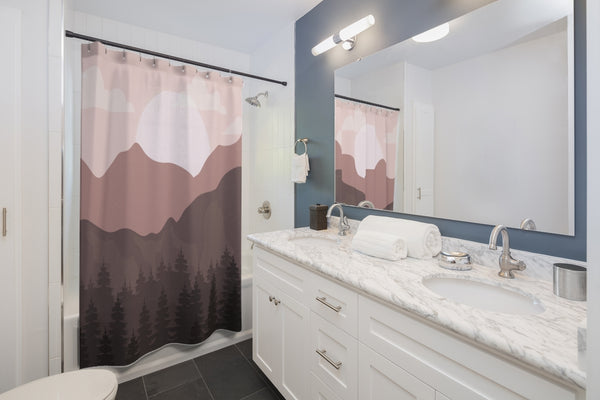 Shower Curtains Boho, Southwestern Mountain Scene - Dakoda Goods & Co.
