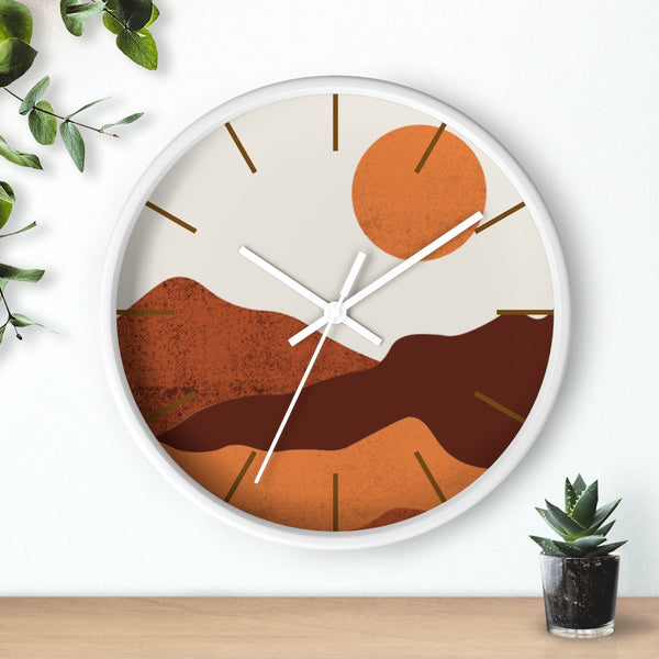 Wall Clock, Clocks, Midwest, Desert Theme, Wooden Clock, Time, Wall Decor - Dakoda Goods & Co.