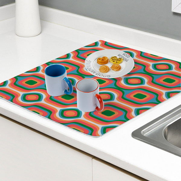 Custom Kitchen Drying Mat Absorbent Drying Mat Non-slip Placemat