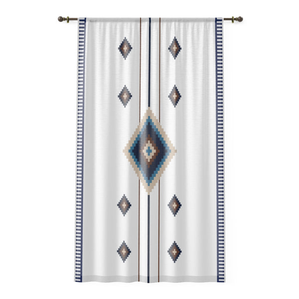 Sheer Window Curtain Storm Clouds Print Polyester Lightweight One Sided Print - Dakoda Goods & Co.