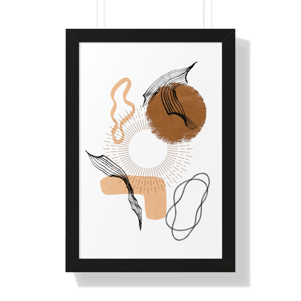 Modern Abstract Framed Vertical Poster