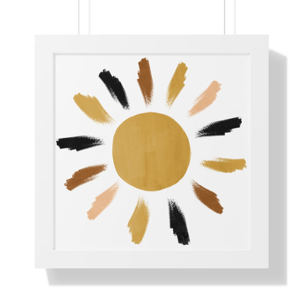 Modern Sunshine Framed Vertical Poster